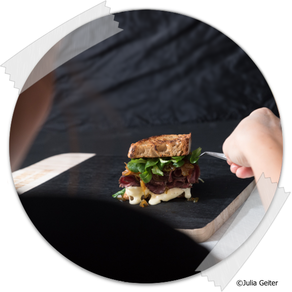 Food Styling bei Sandwich